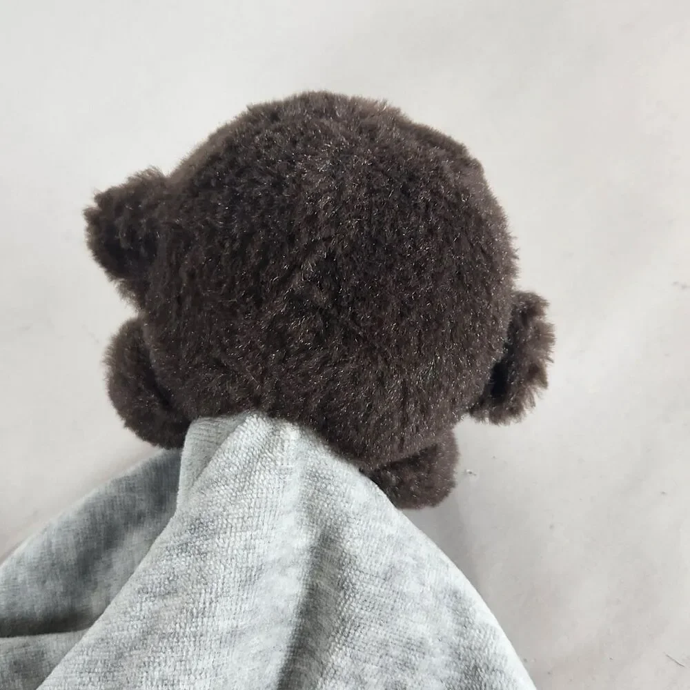 Carters Unisex Lovey Monkey Bananas Over Mommy Rattle Toy Satin Back Plush Brown